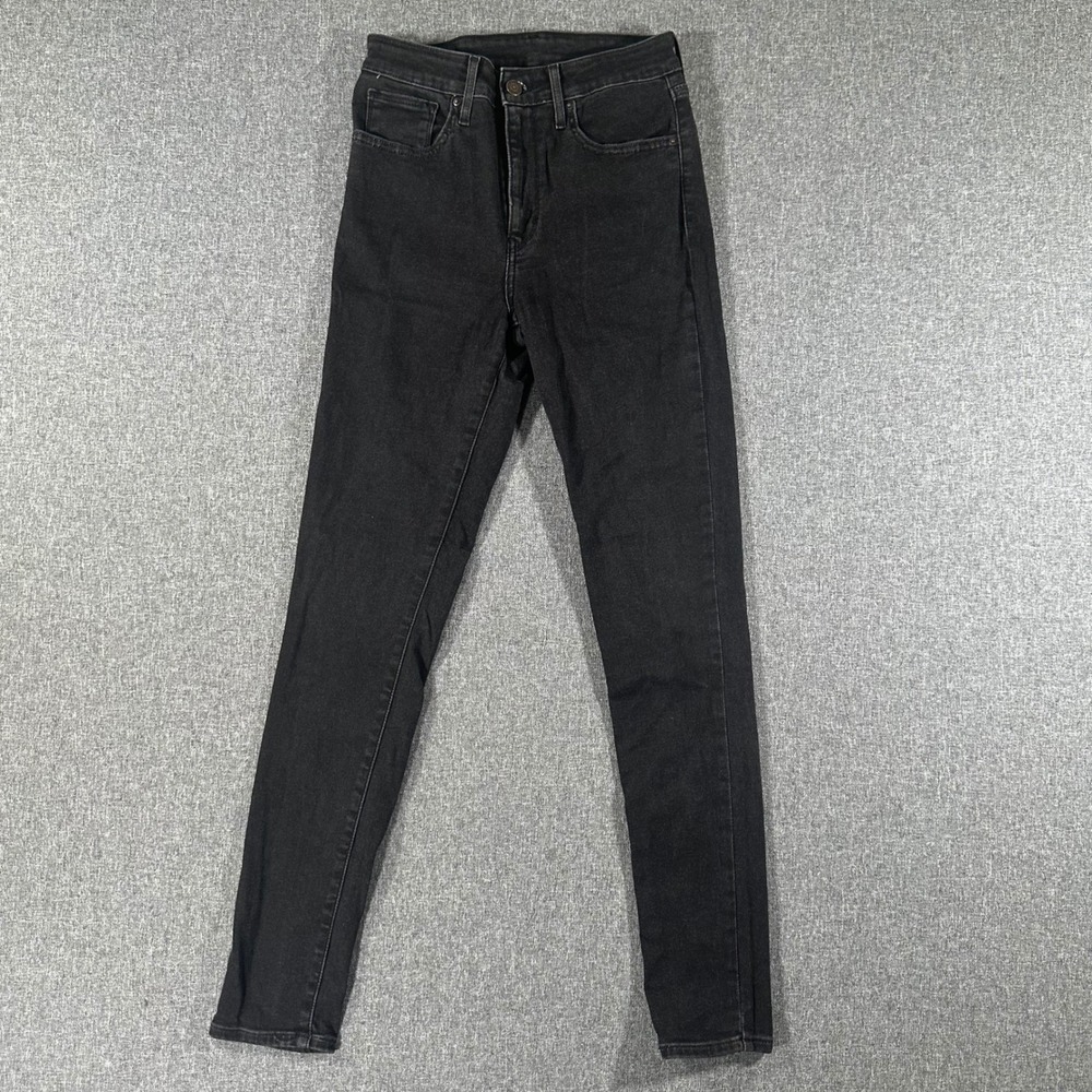 Levis 721 High Rise Skinny Jeans Womens 27x30 Black Stretch Denim High Waist